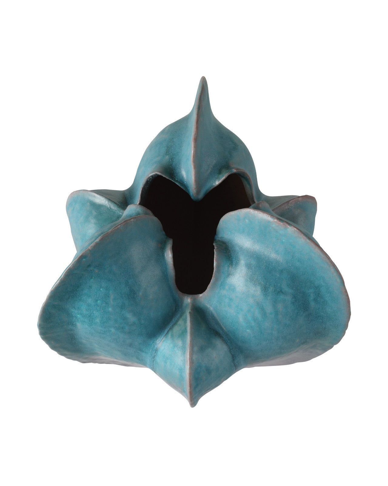 Free-Form Blue Porcelain Vase