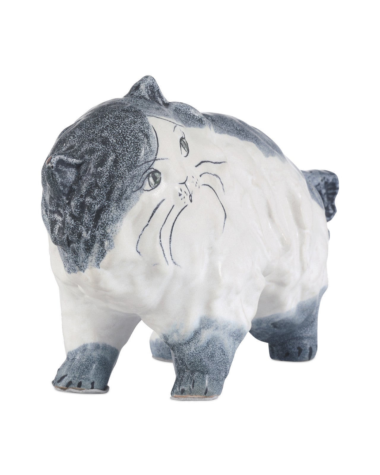 Siamese Porcelain Cat Decorative Sculpture