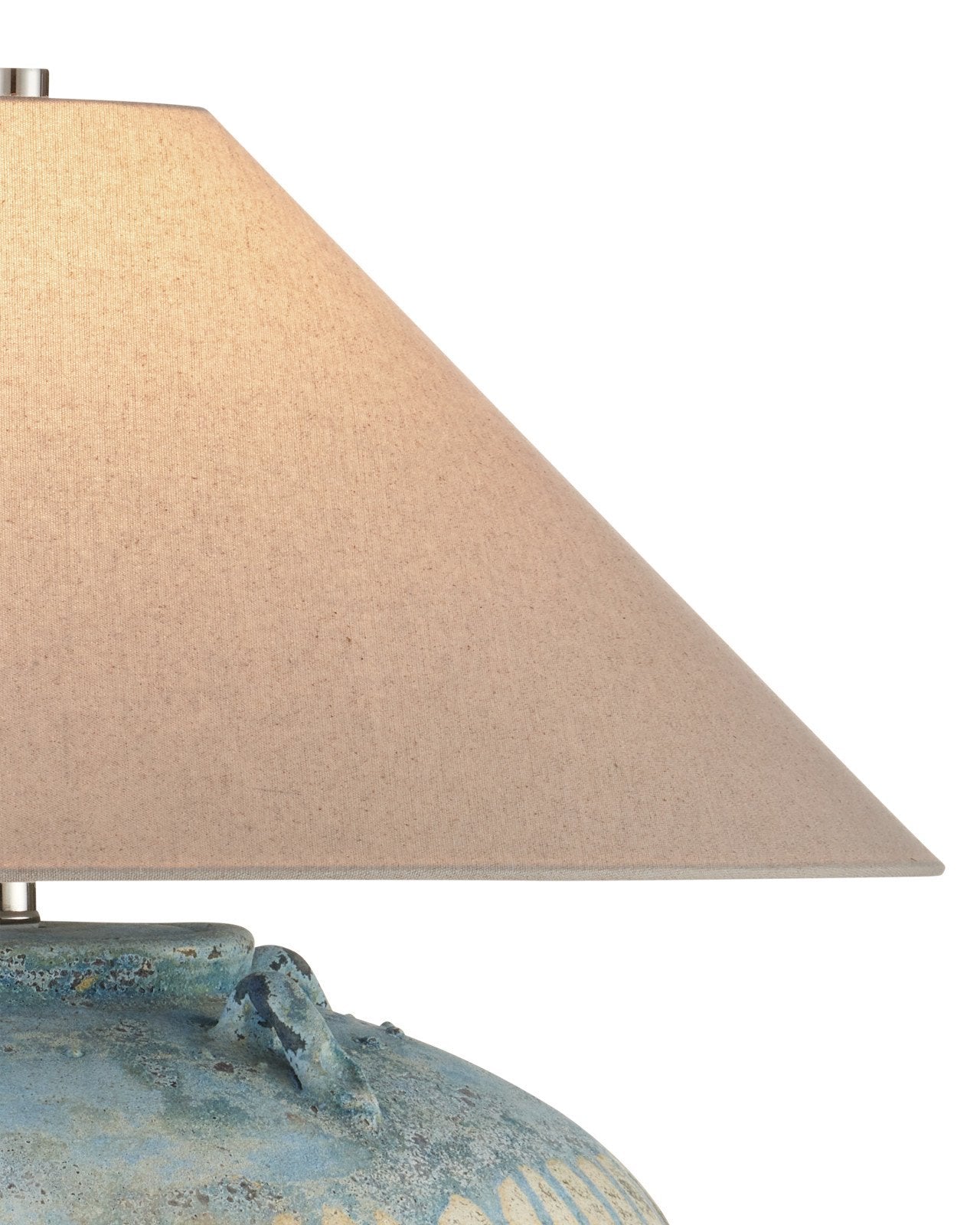 Catania Antique Blue Drip Terracotta Table Lamp