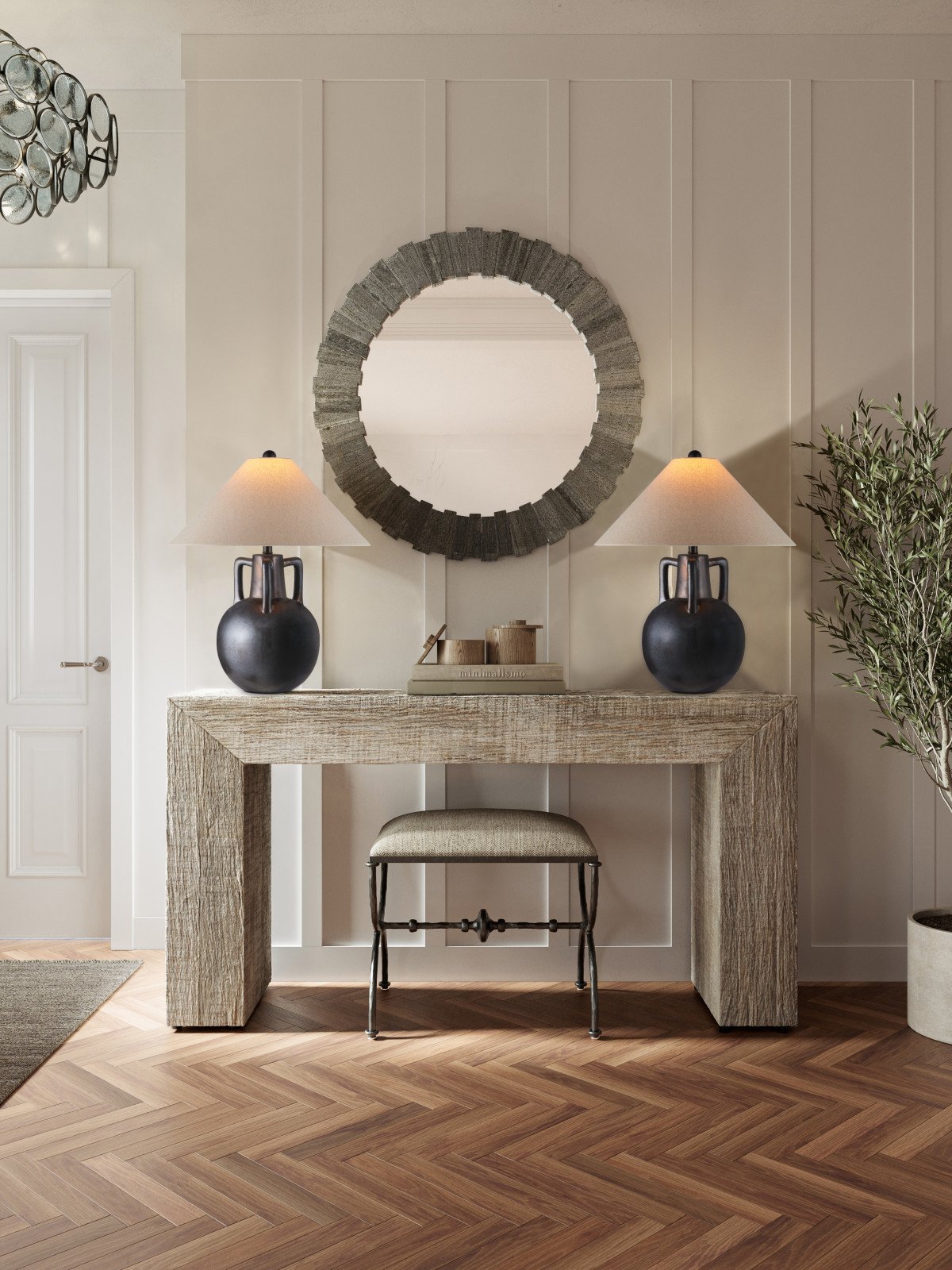 Autry Grey Ceramic Table Lamp