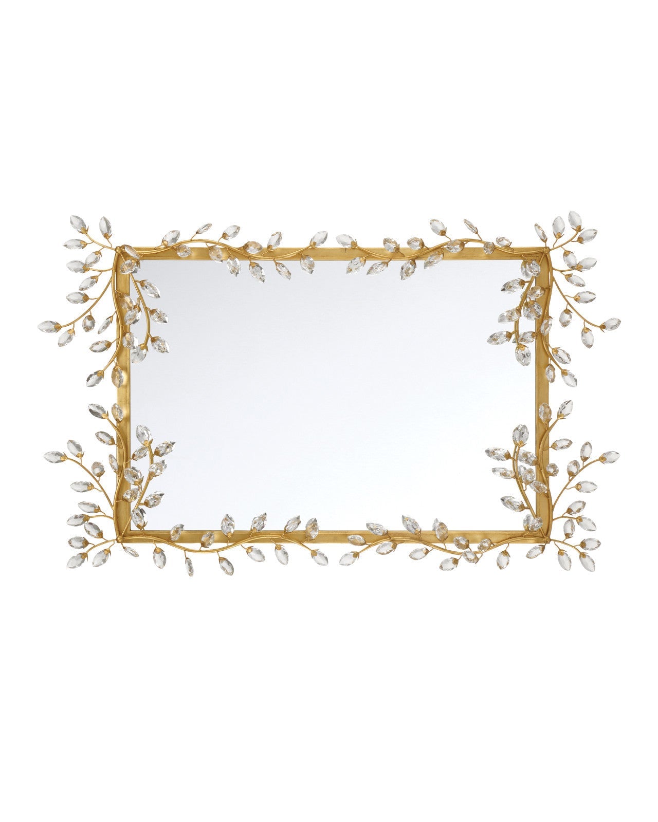 Forget-Me-Not Metal Frame Wall Mirror