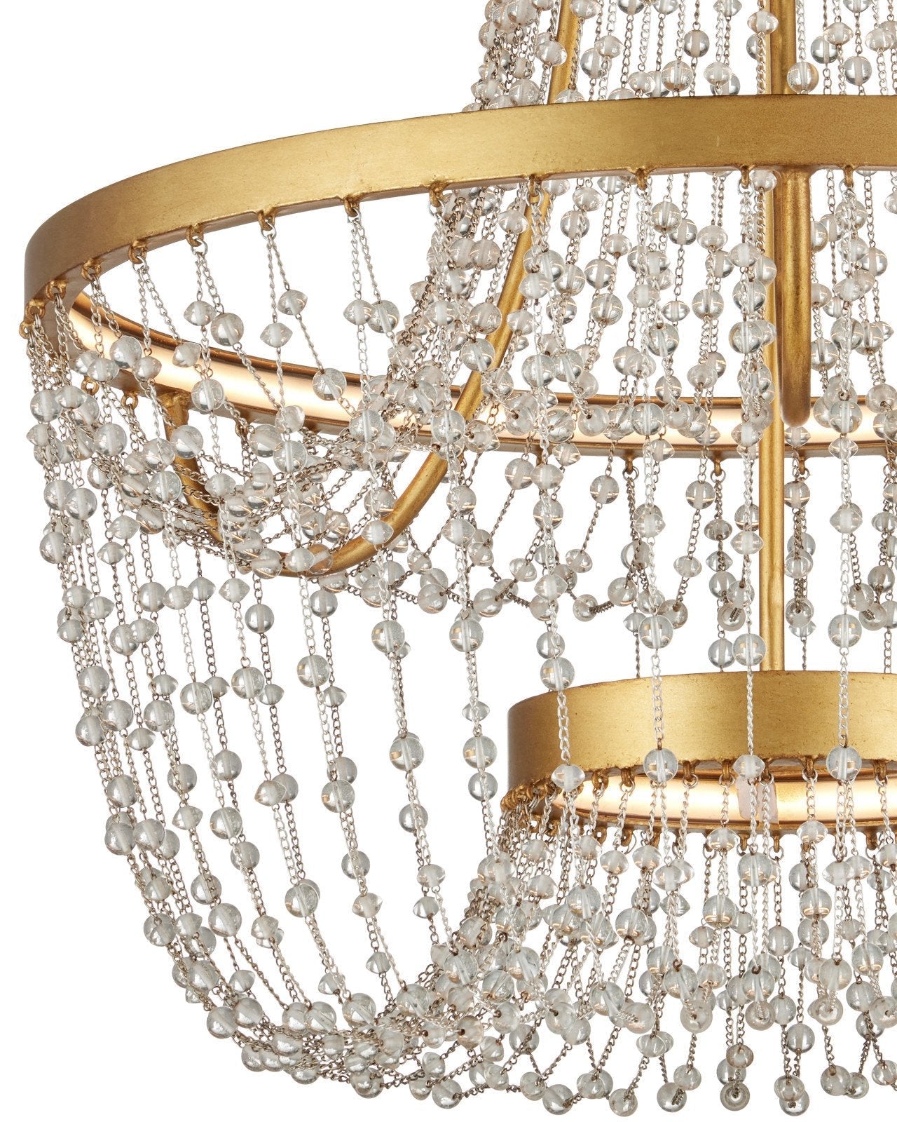 Mademoiselle Gold Semi-Flush Mount-Flush Mounts-Currey & Co-LOOMLAN
