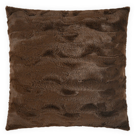 Orca Coffee Brown Throw Pillow