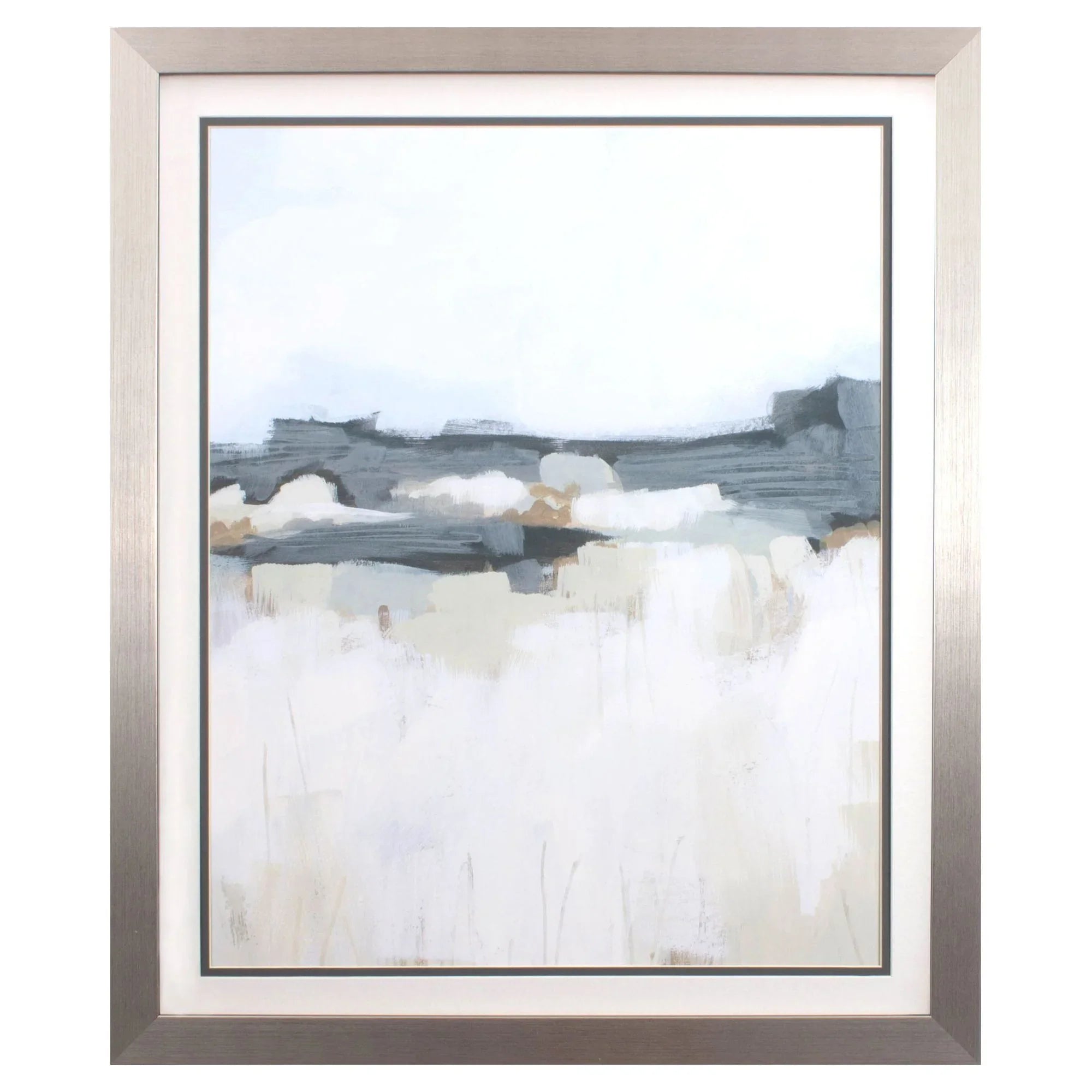 Brush Badlands Blue Canvas Art