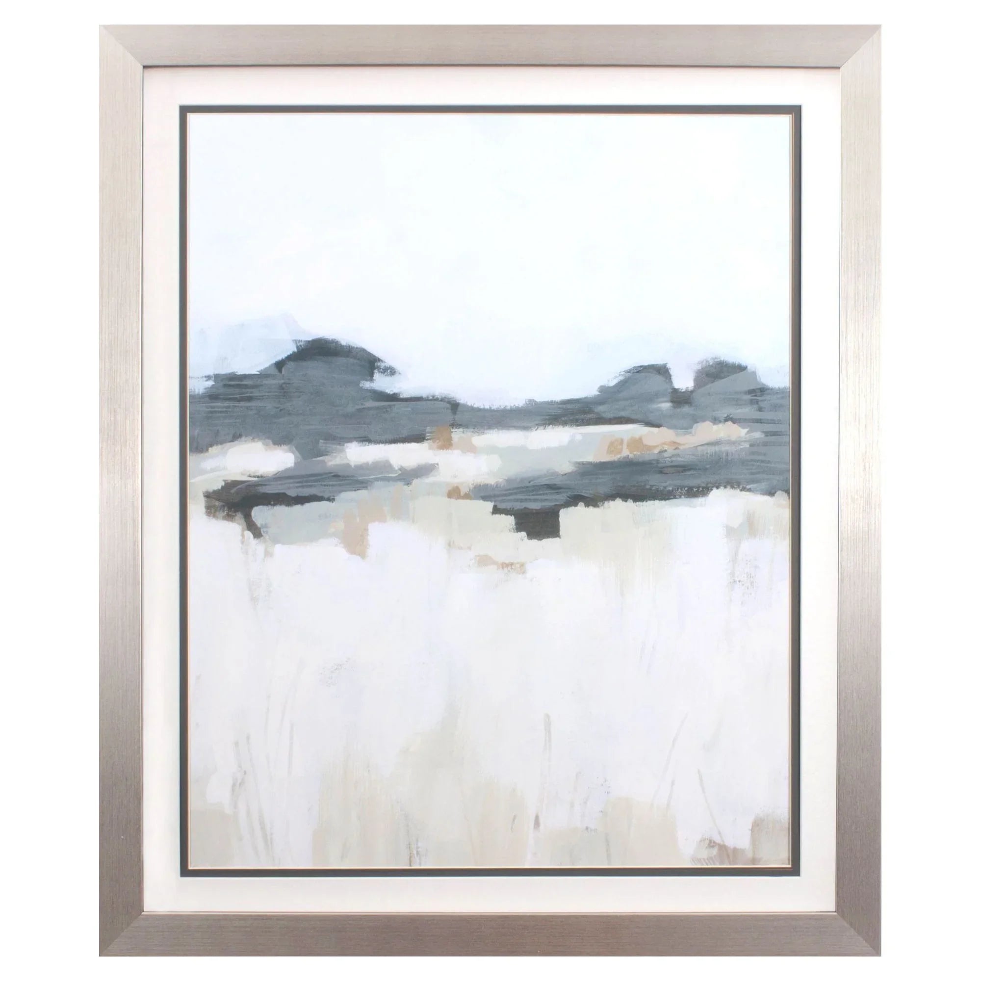 Brush Badlands Blue Canvas Art