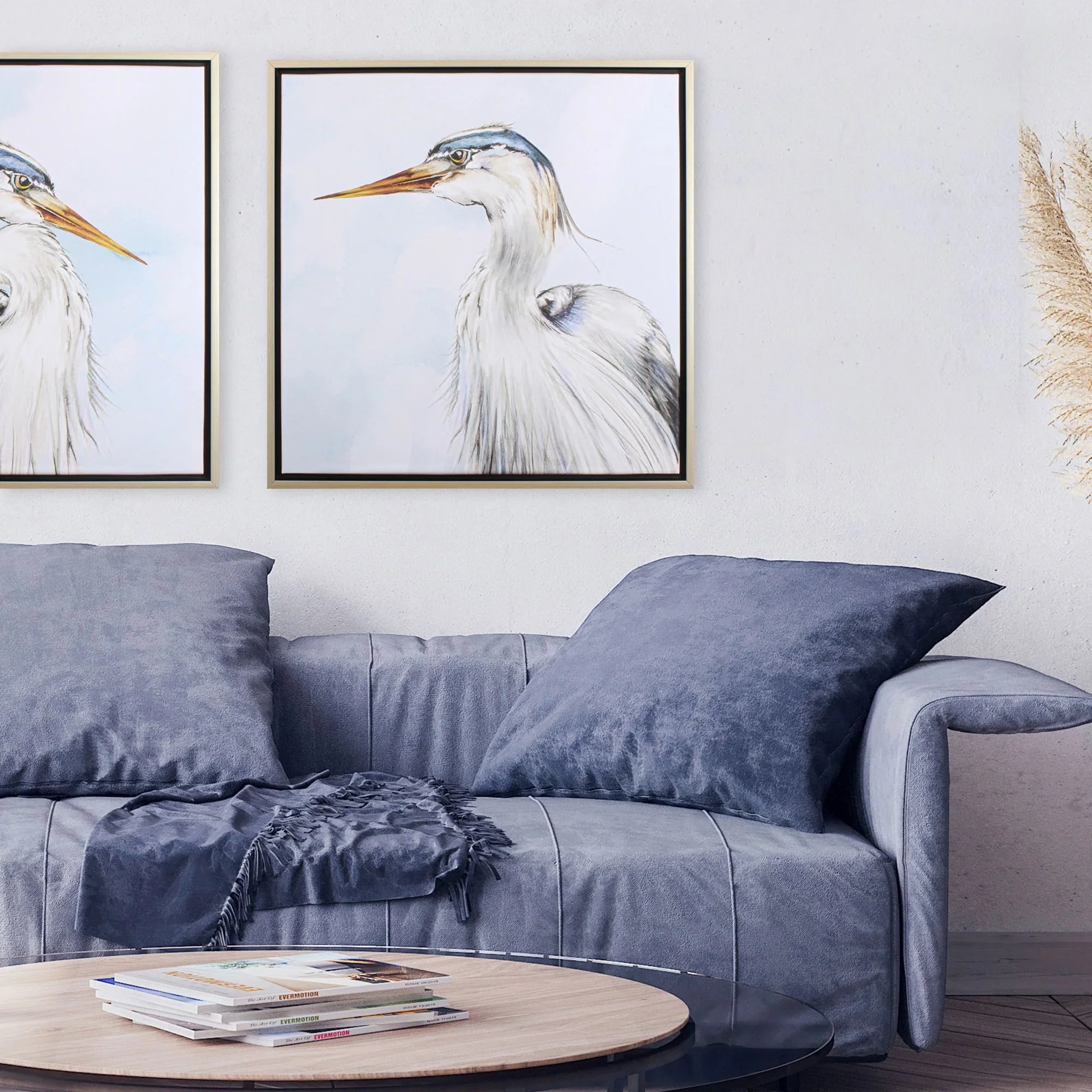 Portrait of Nature Blue Canvas Art