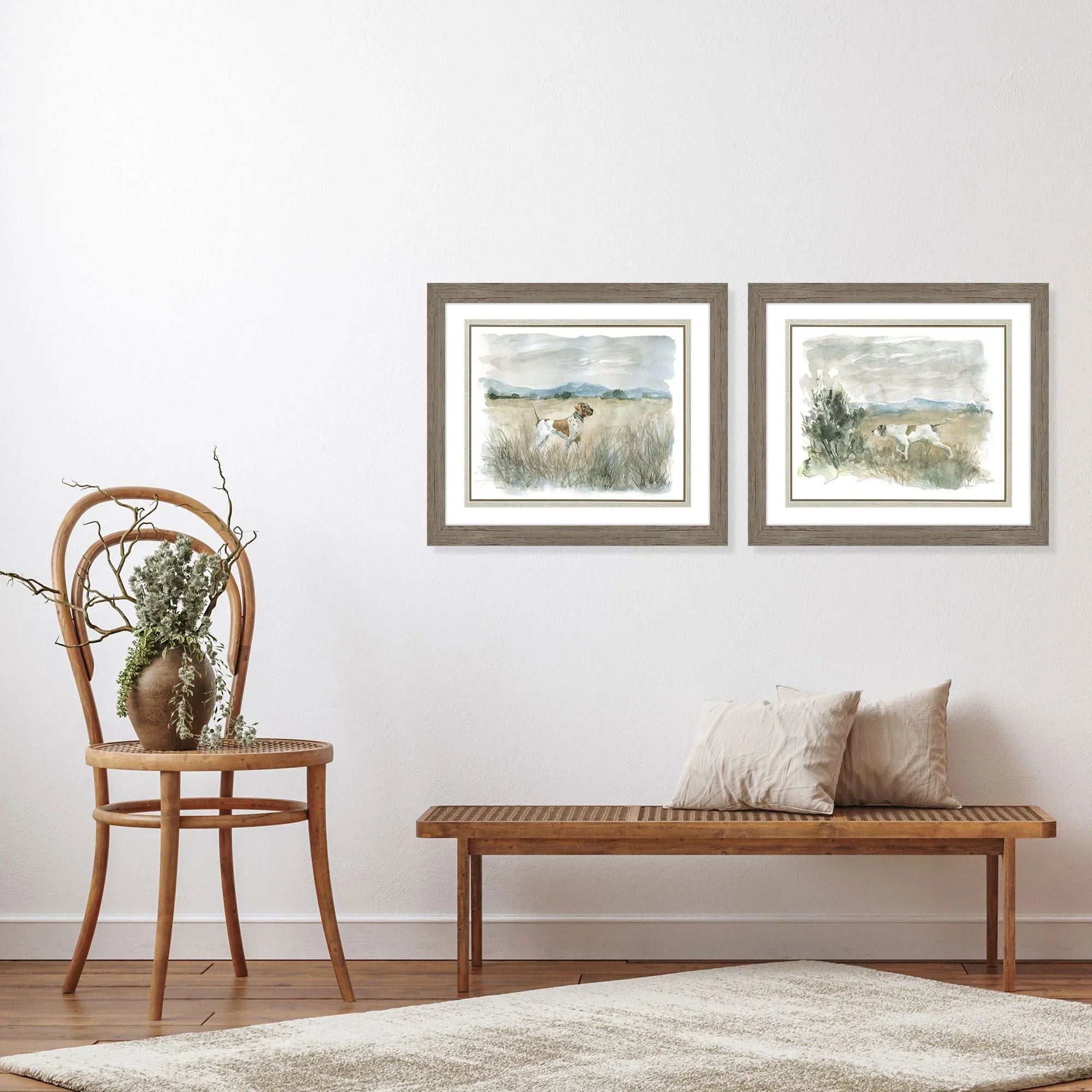 Lookout on Point Brown Canvas Art 2PC