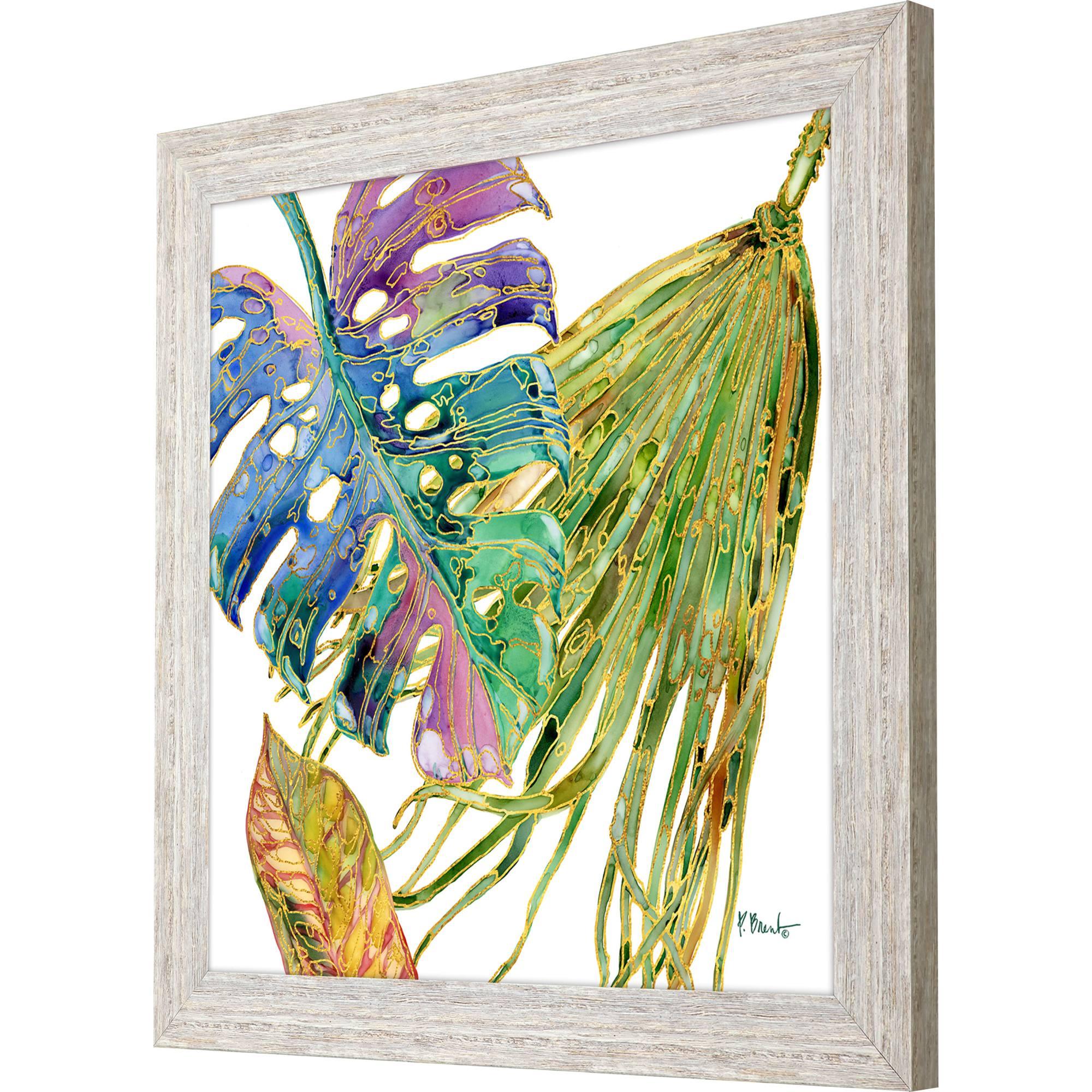 Spectrum Palm Fronds Green Canvas Art