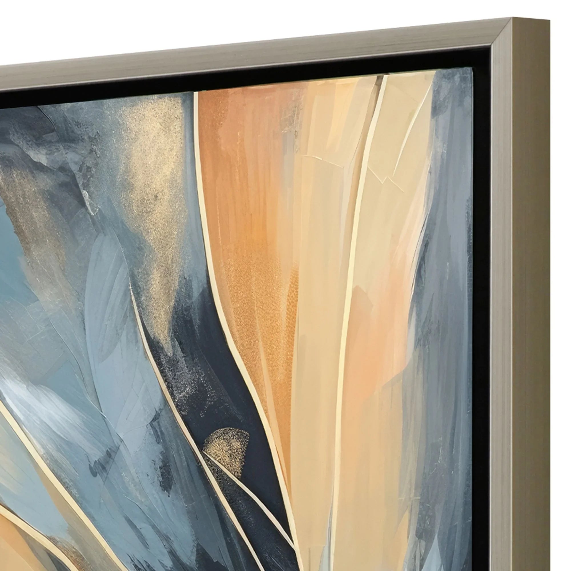 Rhythms of Flow Blue Canvas Art