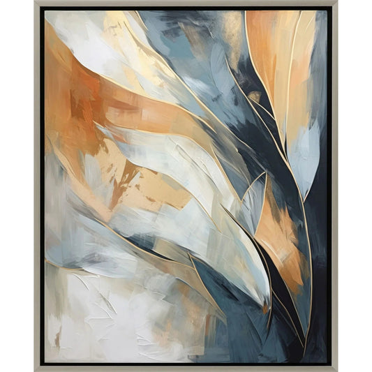 Rhythms of Flow Blue Canvas Art