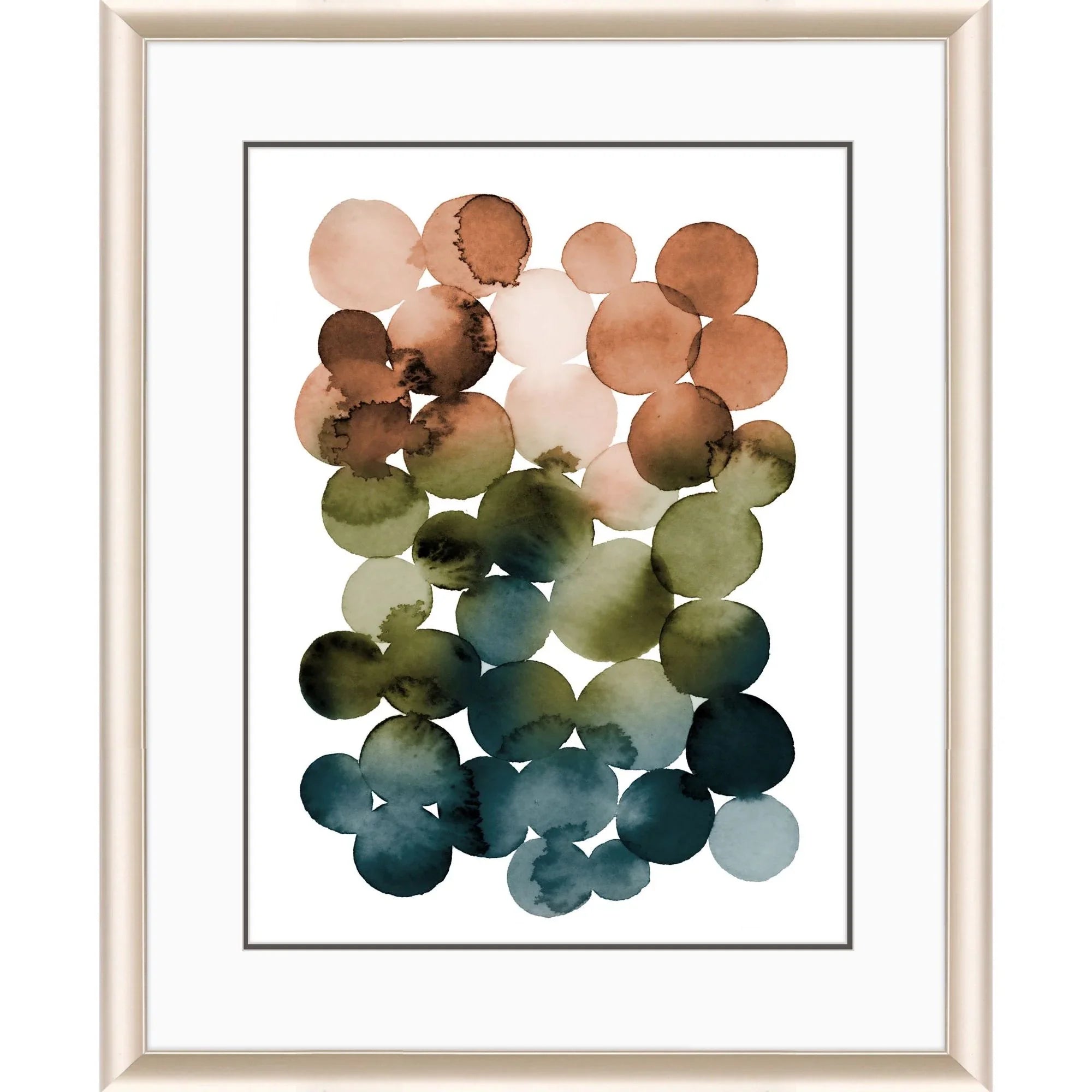 Earthy Circles Blue Canvas Art