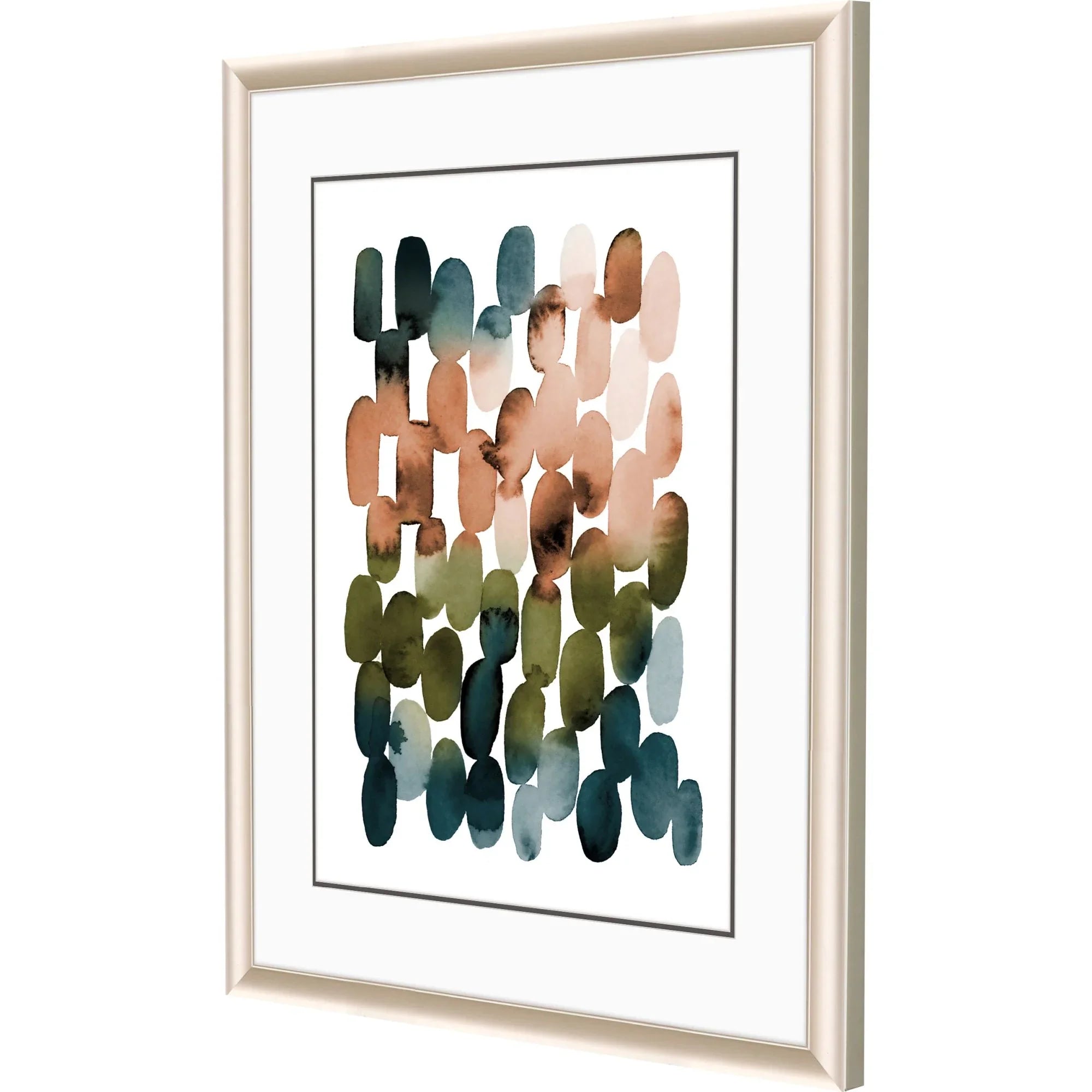 Earthy Circles Blue Canvas Art