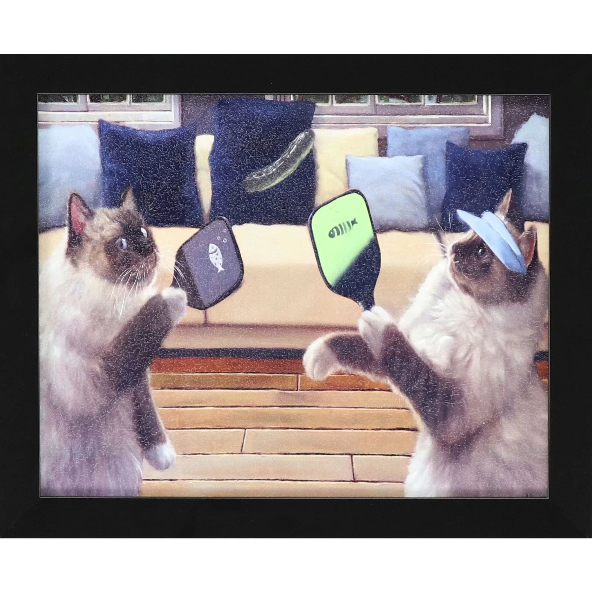 Pickleball Black Frame Canvas Art