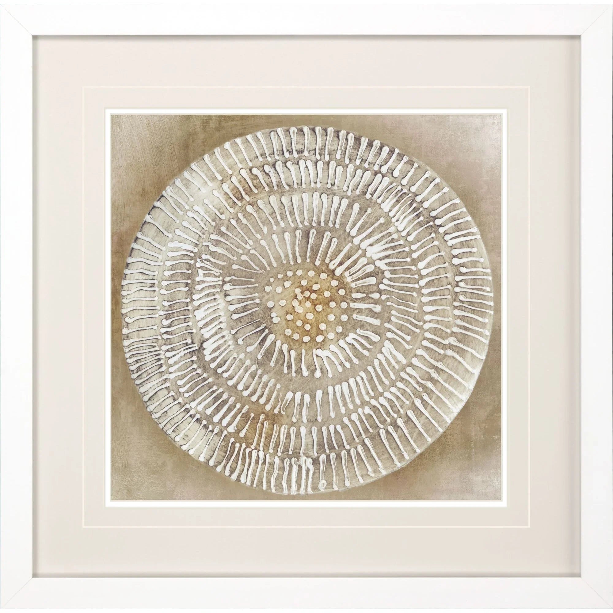 Emboss Beauty Beige Canvas Art