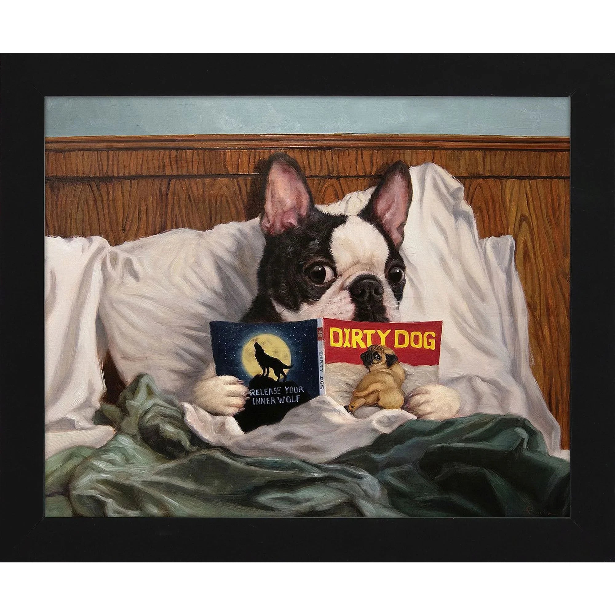 Dirty Dog Hand Finished Canvas Art