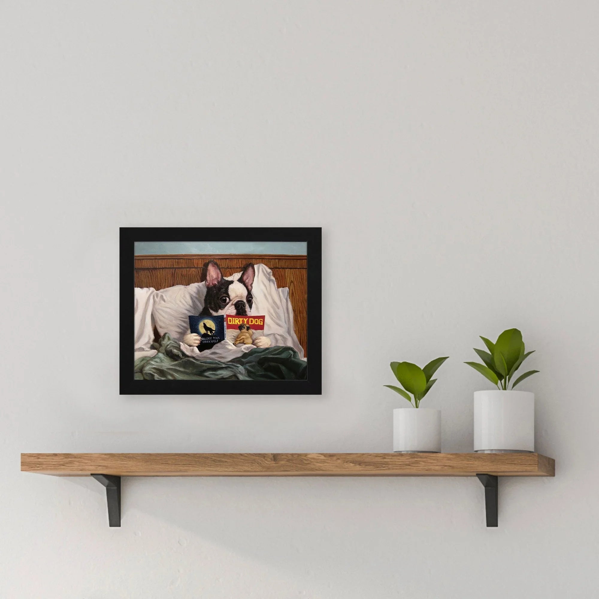Dirty Dog Hand Finished Canvas Art
