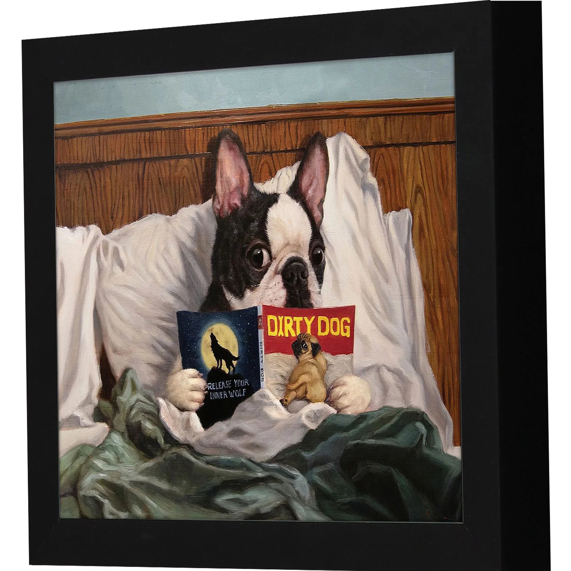 Dirty Dog Hand Finished Canvas Art