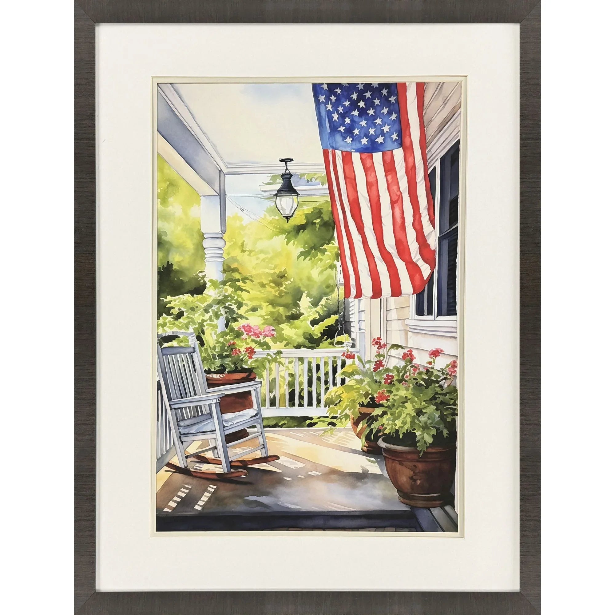 Vintage Porch I Blue Canvas Art