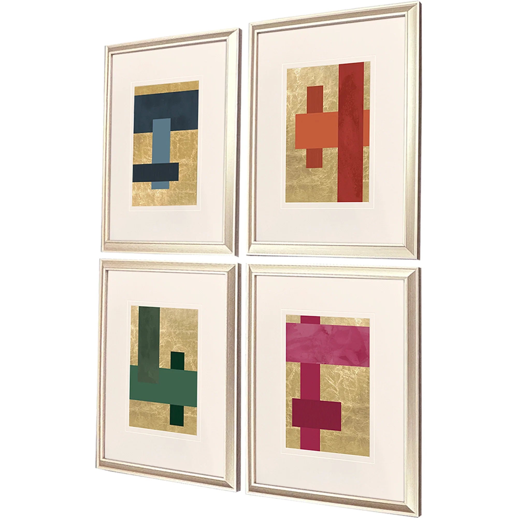 Mini Colorblocks Multi Canvas Art 4PC