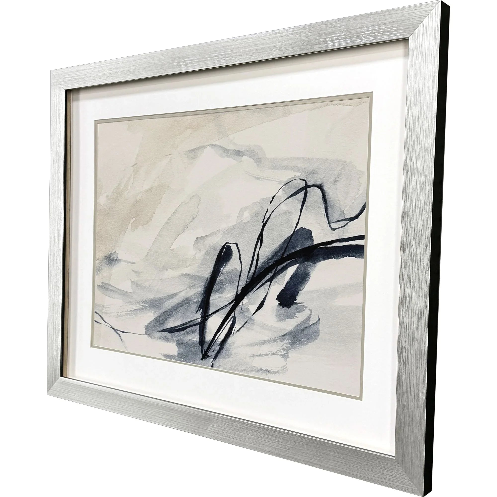 Indigo Markings II Blue Canvas Art