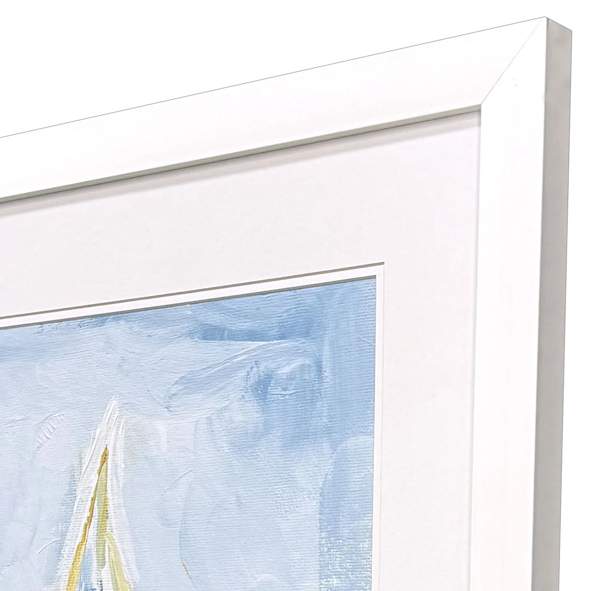 Setting Sail Glass Front Blue Canvas Art