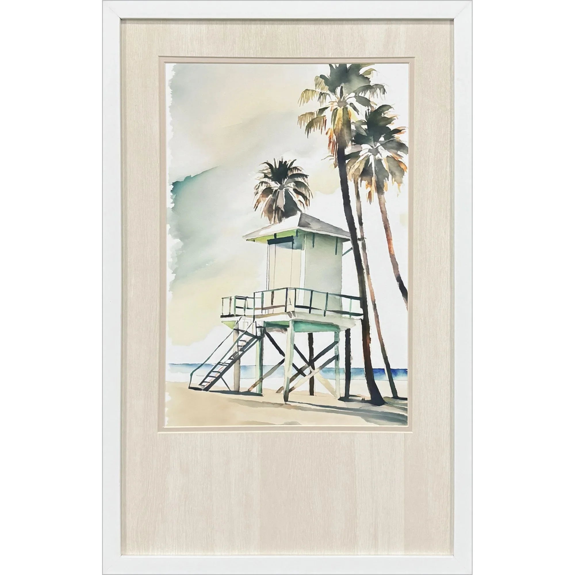 Boho Beachy Hand Assembled Canvas Art