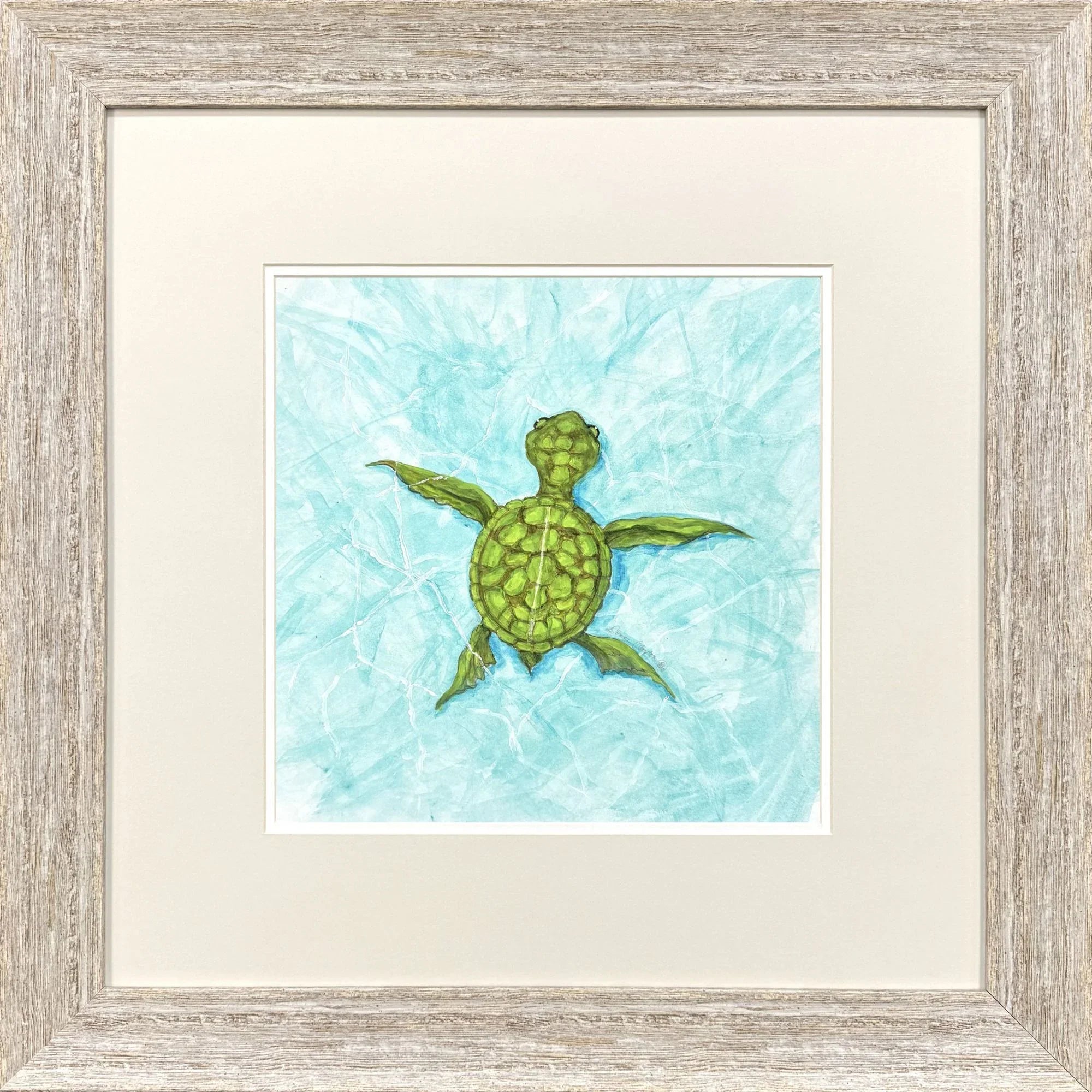 Swim Lesson Blue Canvas Art