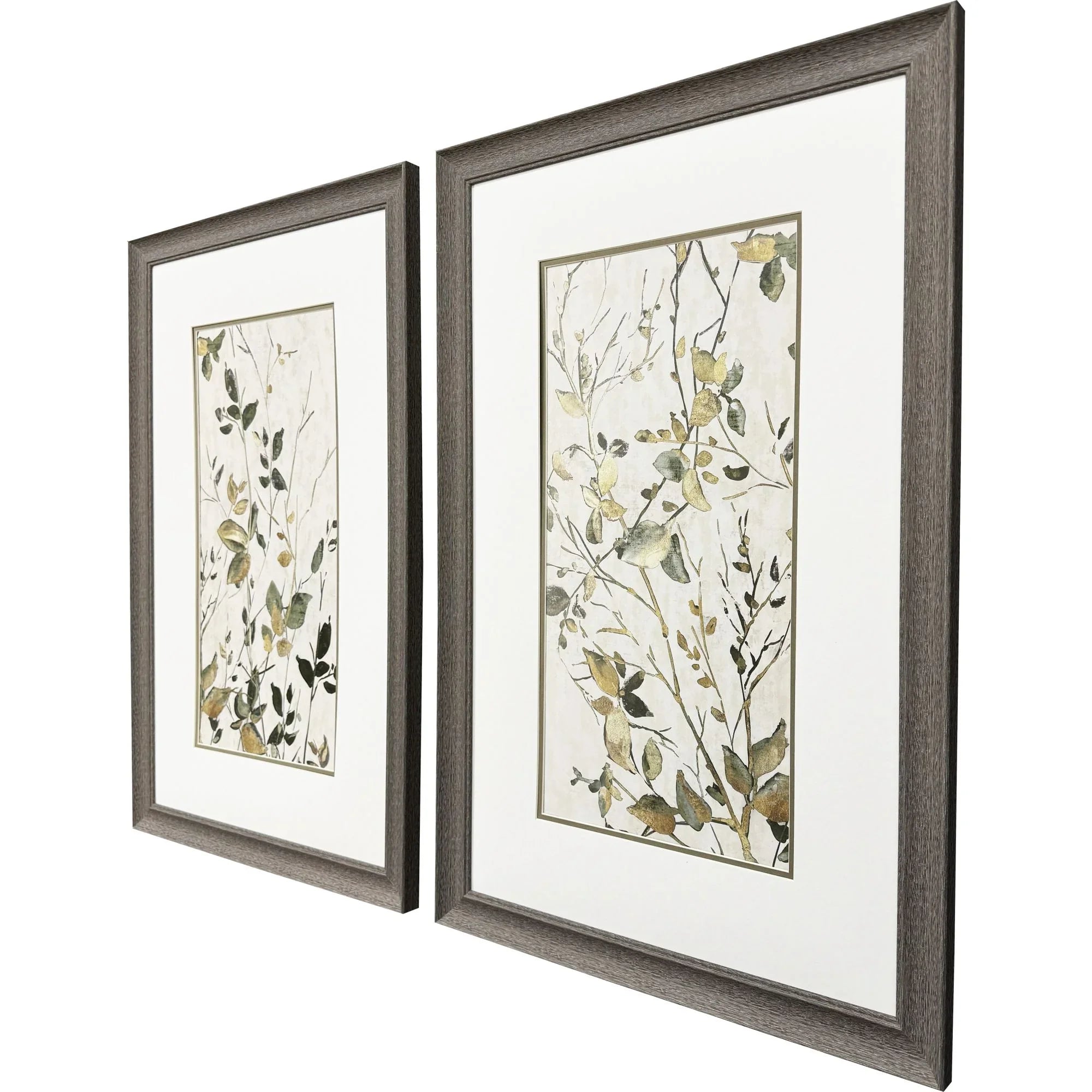 Neutral Green Green Canvas Art 2PC