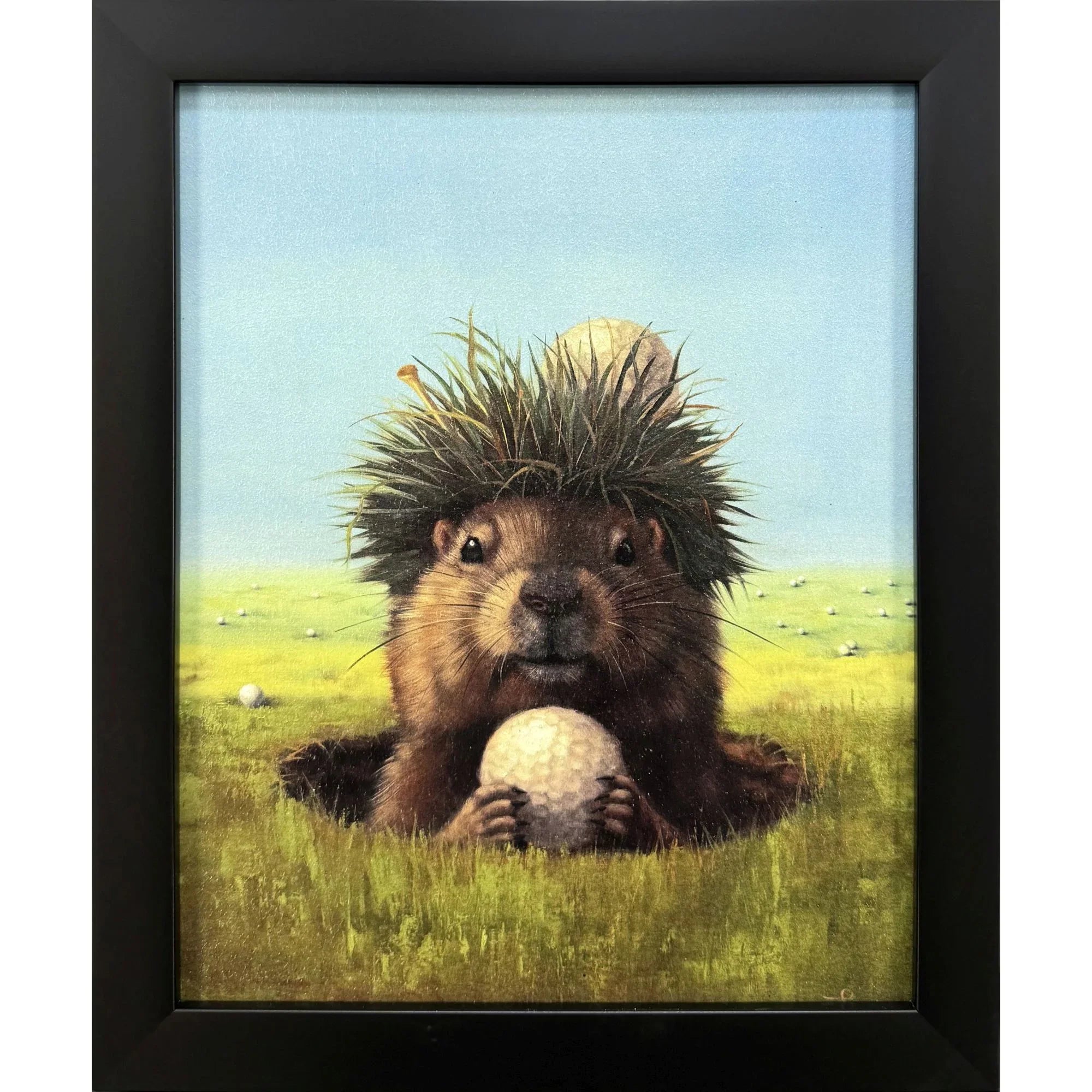 Ball Hog No. 2 Blue Canvas Art