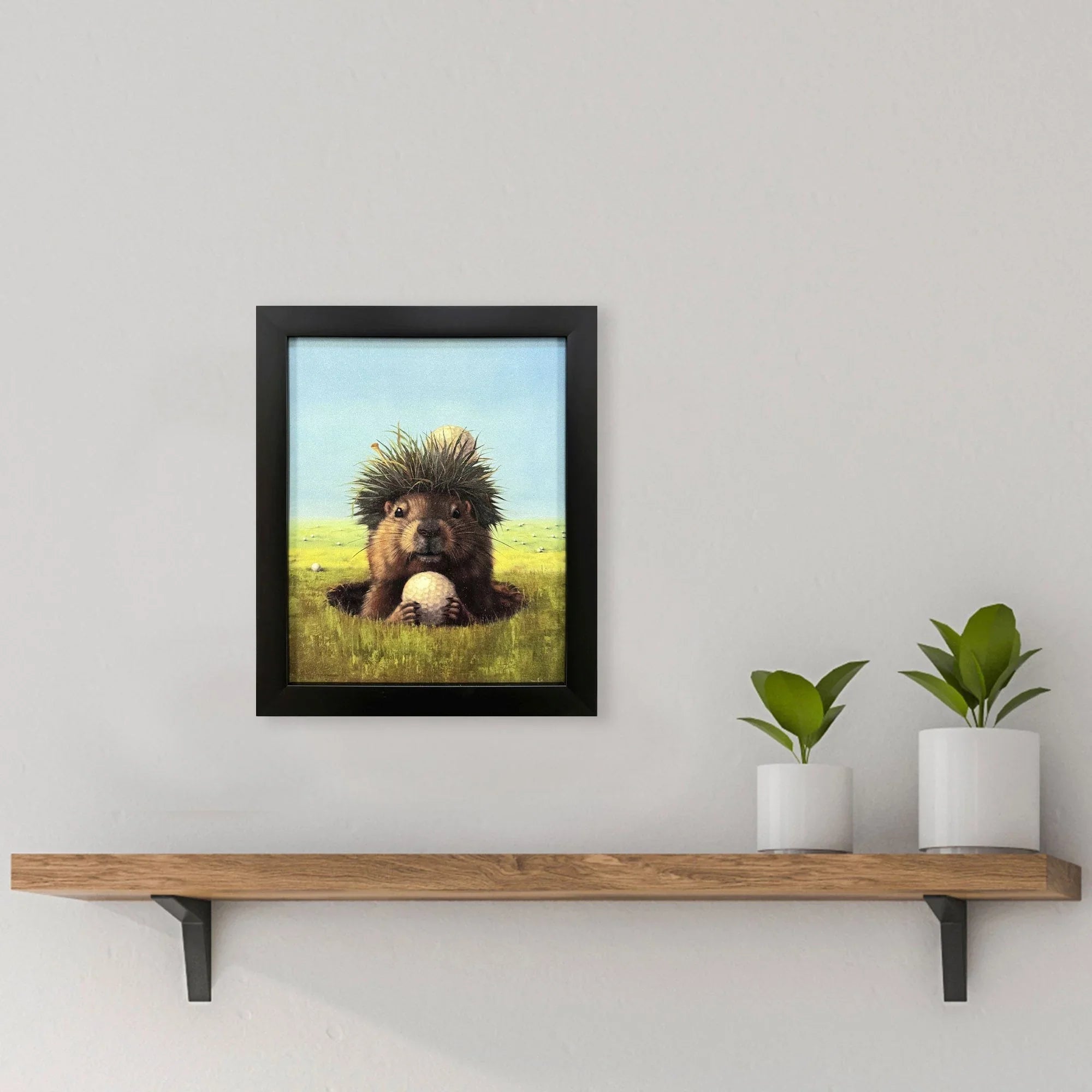 Ball Hog No. 2 Blue Canvas Art