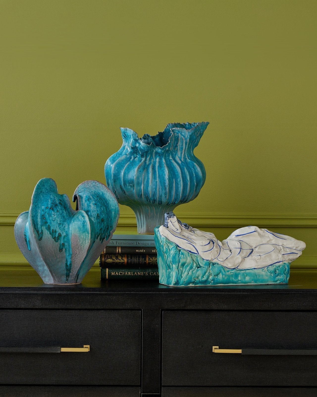 Reclining Porcelain Nude Decorative Sculpture
