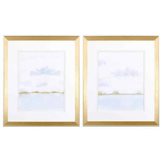 Placid Waters Blue Canvas Art 2PC