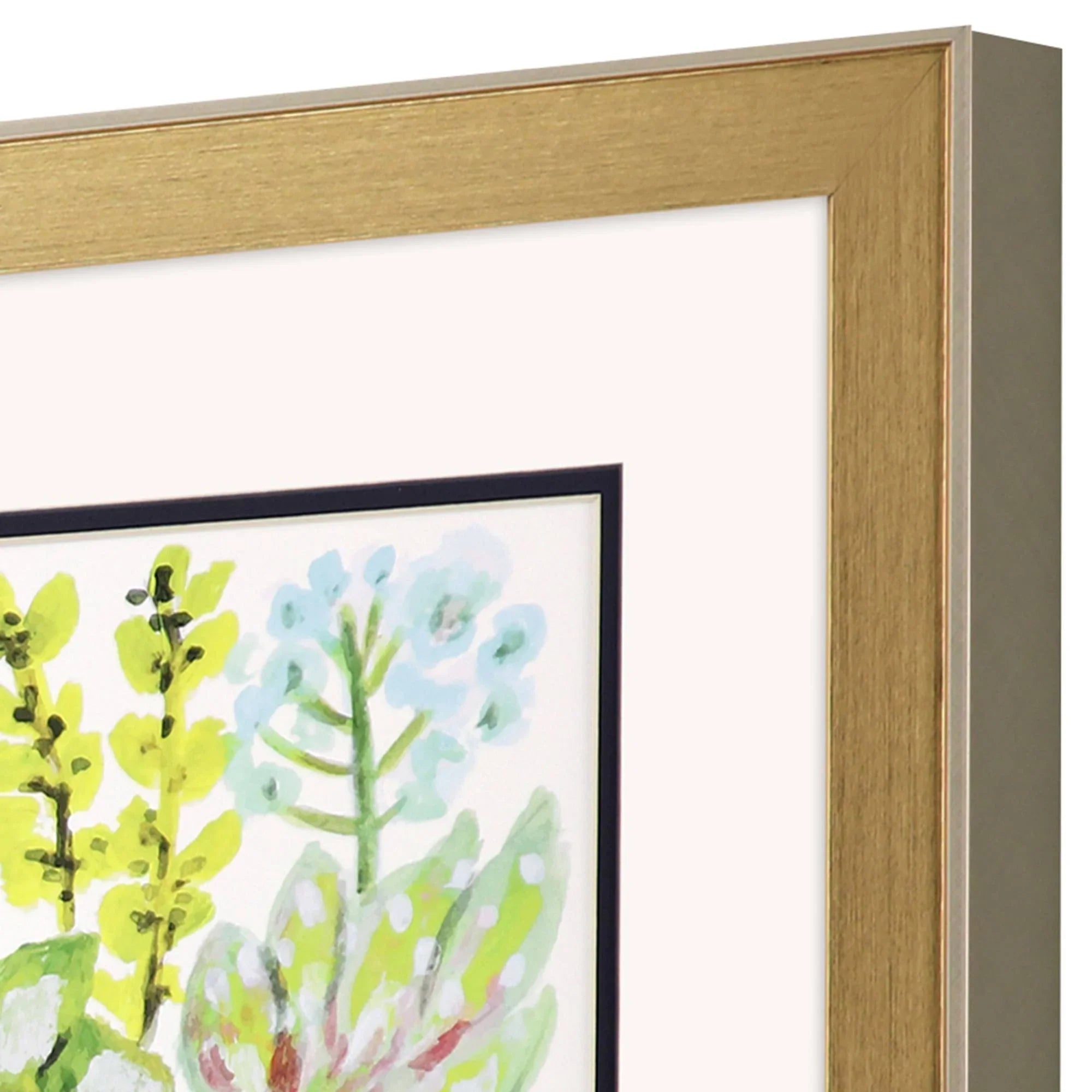 Succulent Garden Blue Canvas Art 2PC