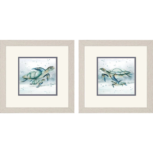 Swim Lessons Blue Canvas Art 2PC