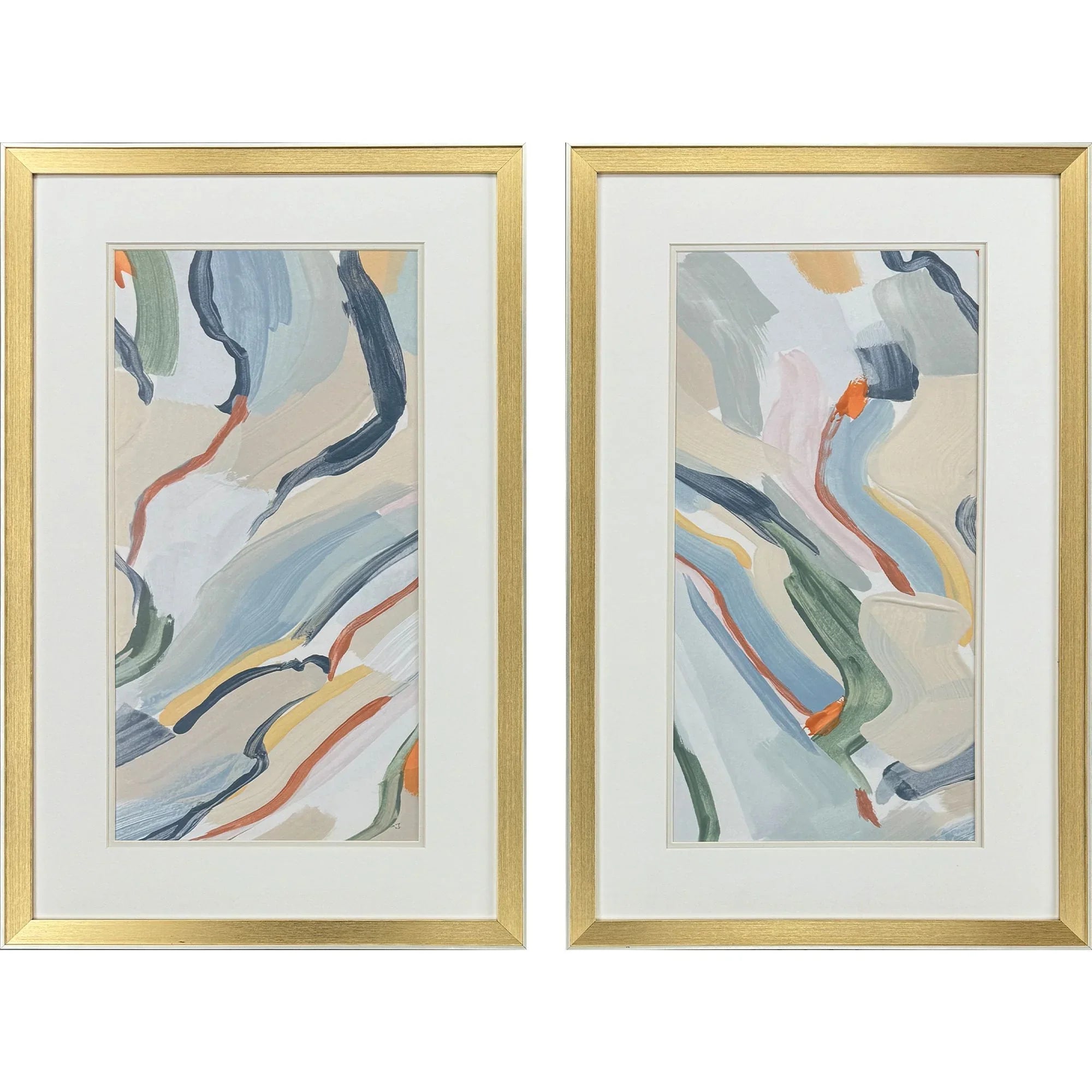 Pour Monsieur Blue Canvas Art 2PC