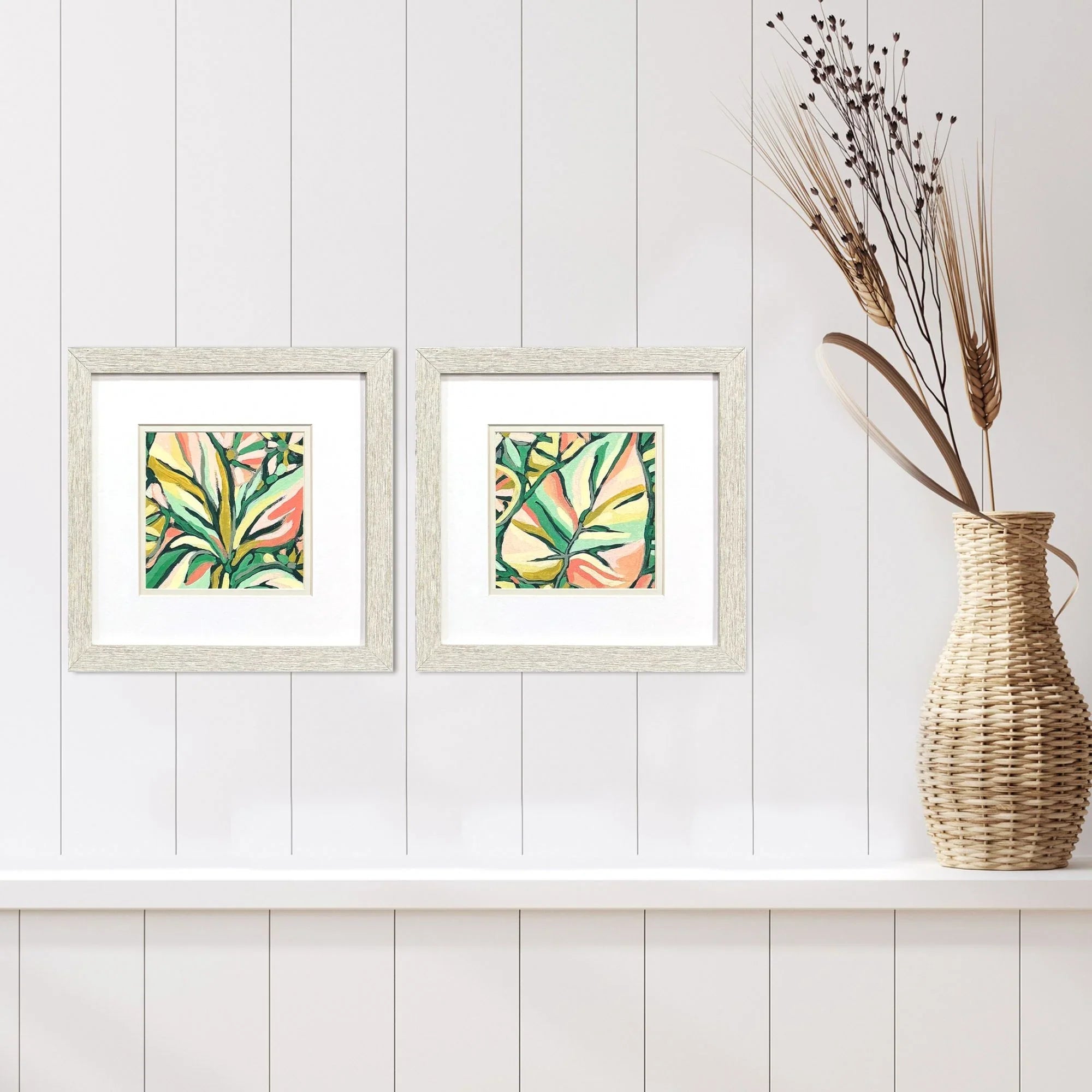 Candy Tropicals Pink Canvas Art 2PC