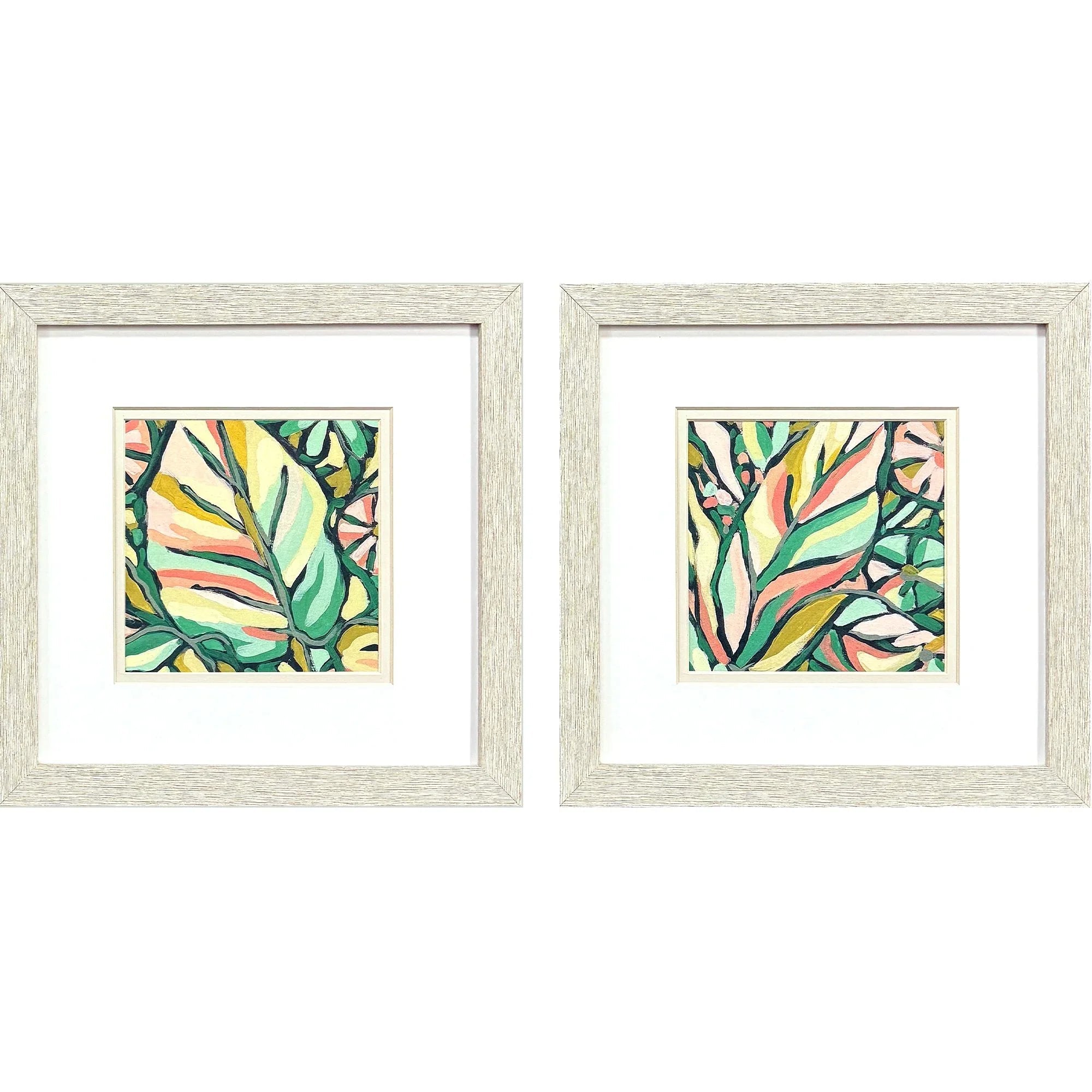 Candy Tropicals Pink Canvas Art 2PC