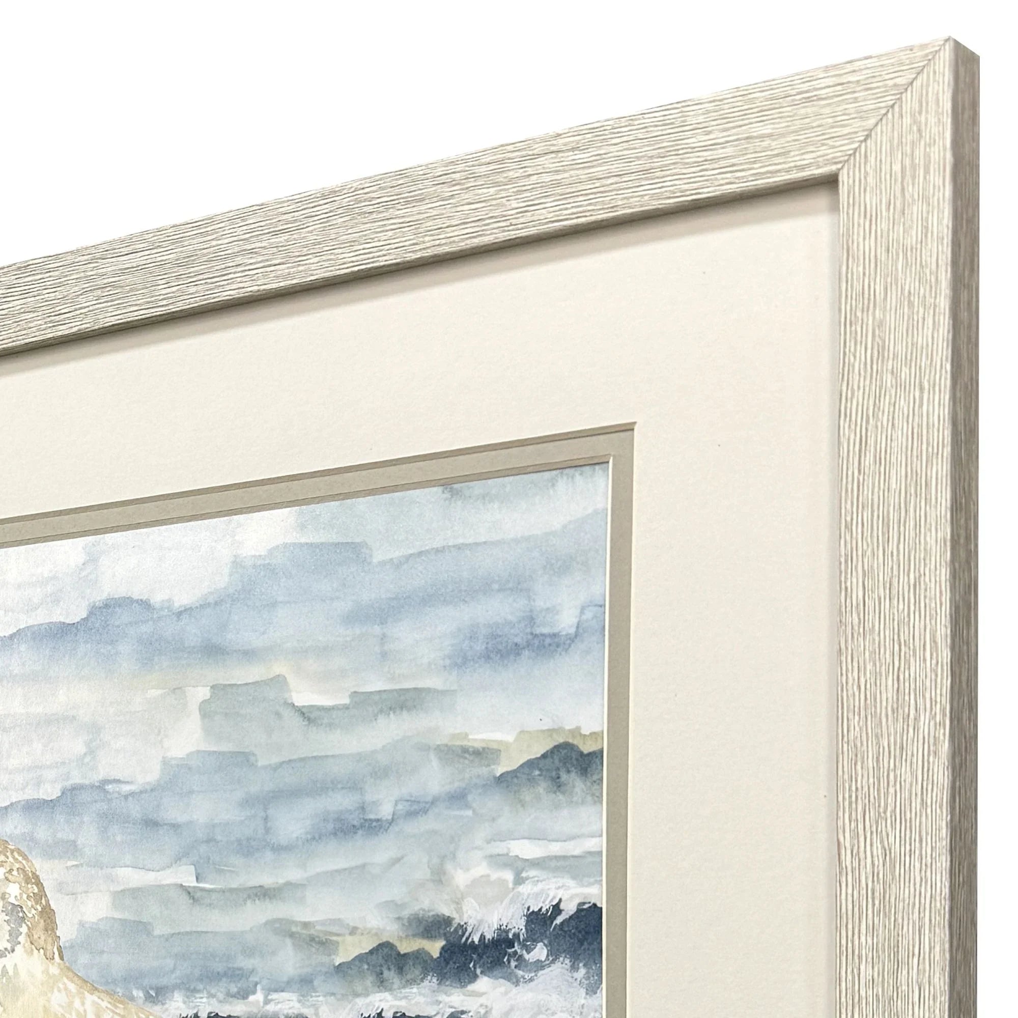 Beach Sandpipers Blue Canvas Art 2PC