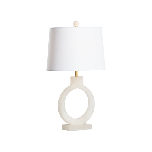 Halo White Alabaster Table Lamp
