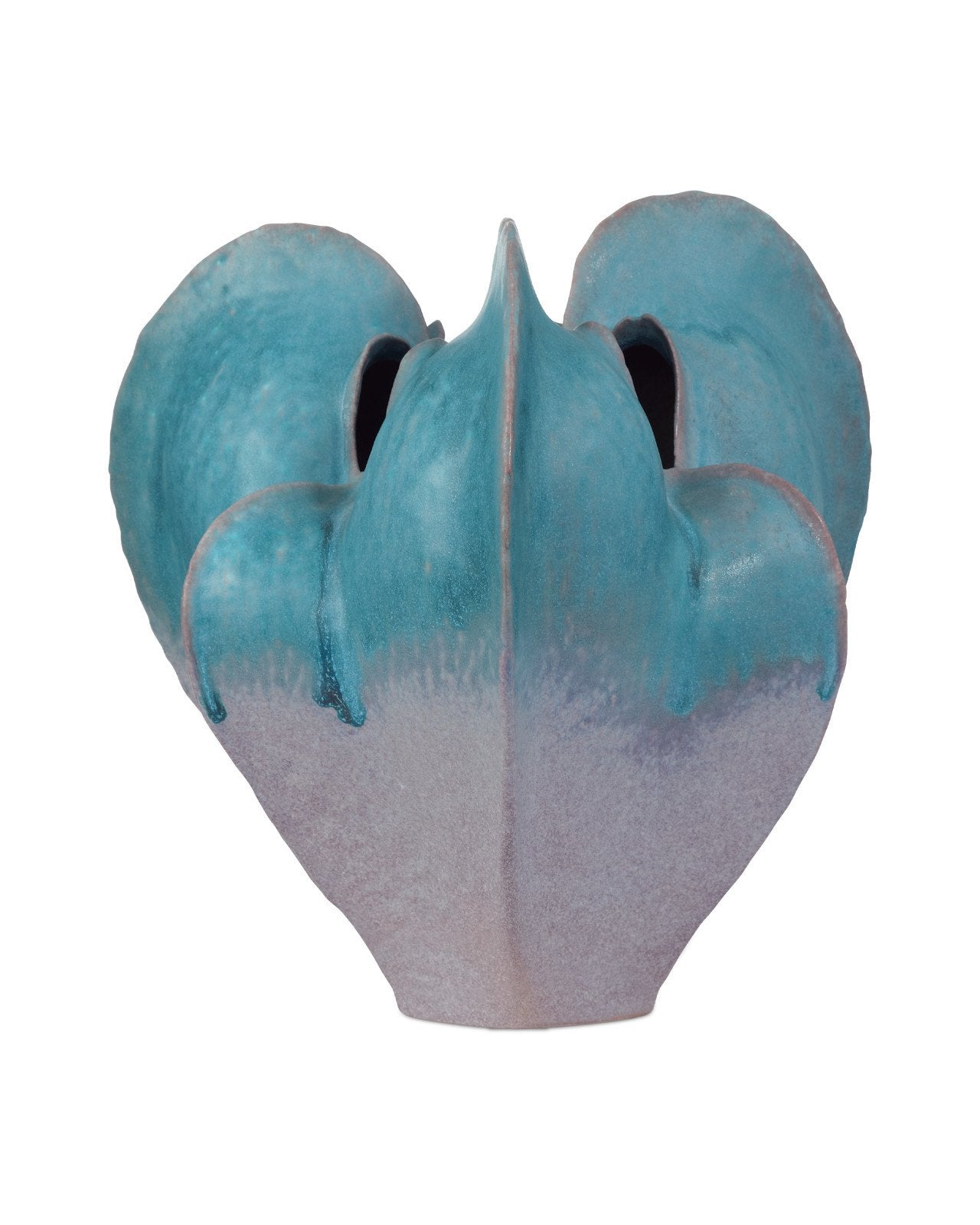 Free-Form Blue Porcelain Vase