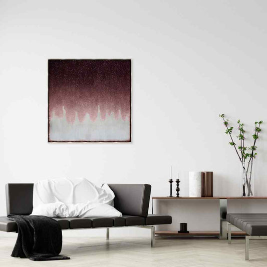 Divine Red Hand Crafted Canvas Art