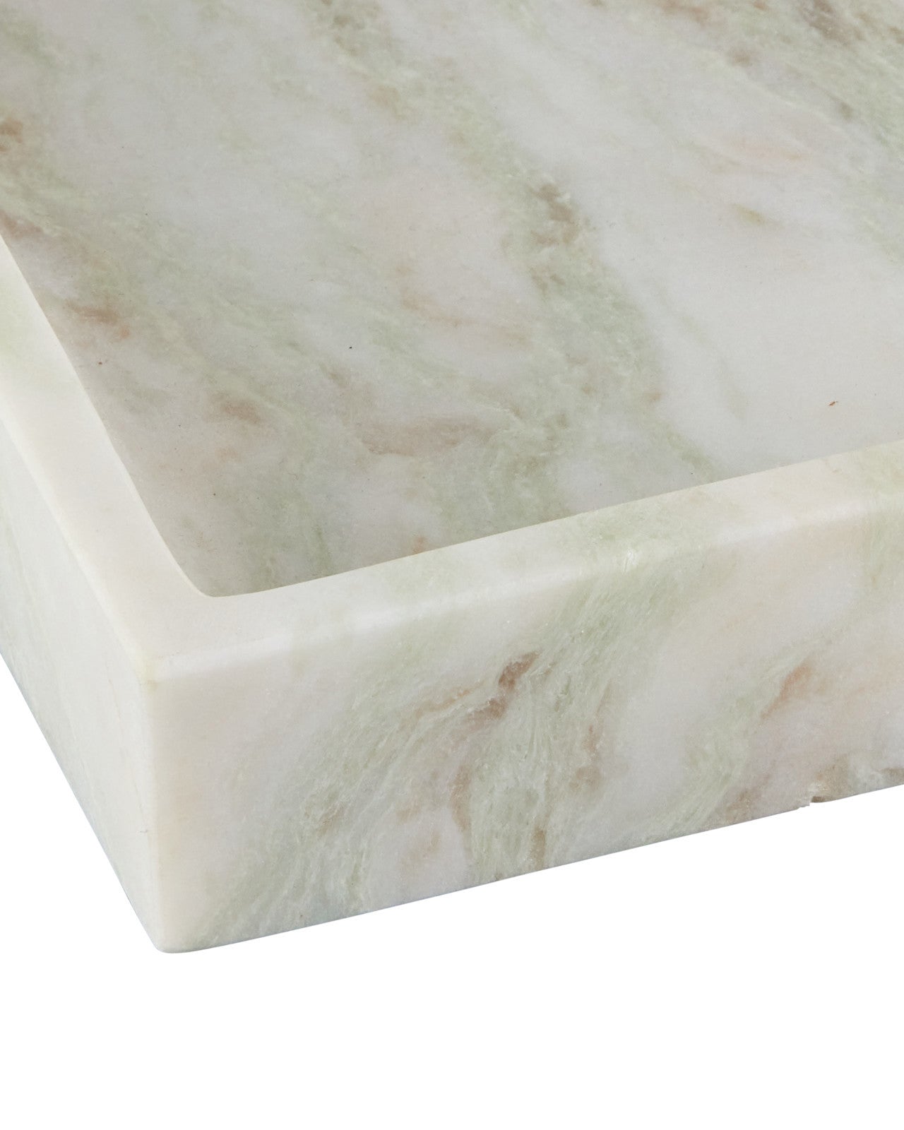 Bilbao White Onyx Square Tray