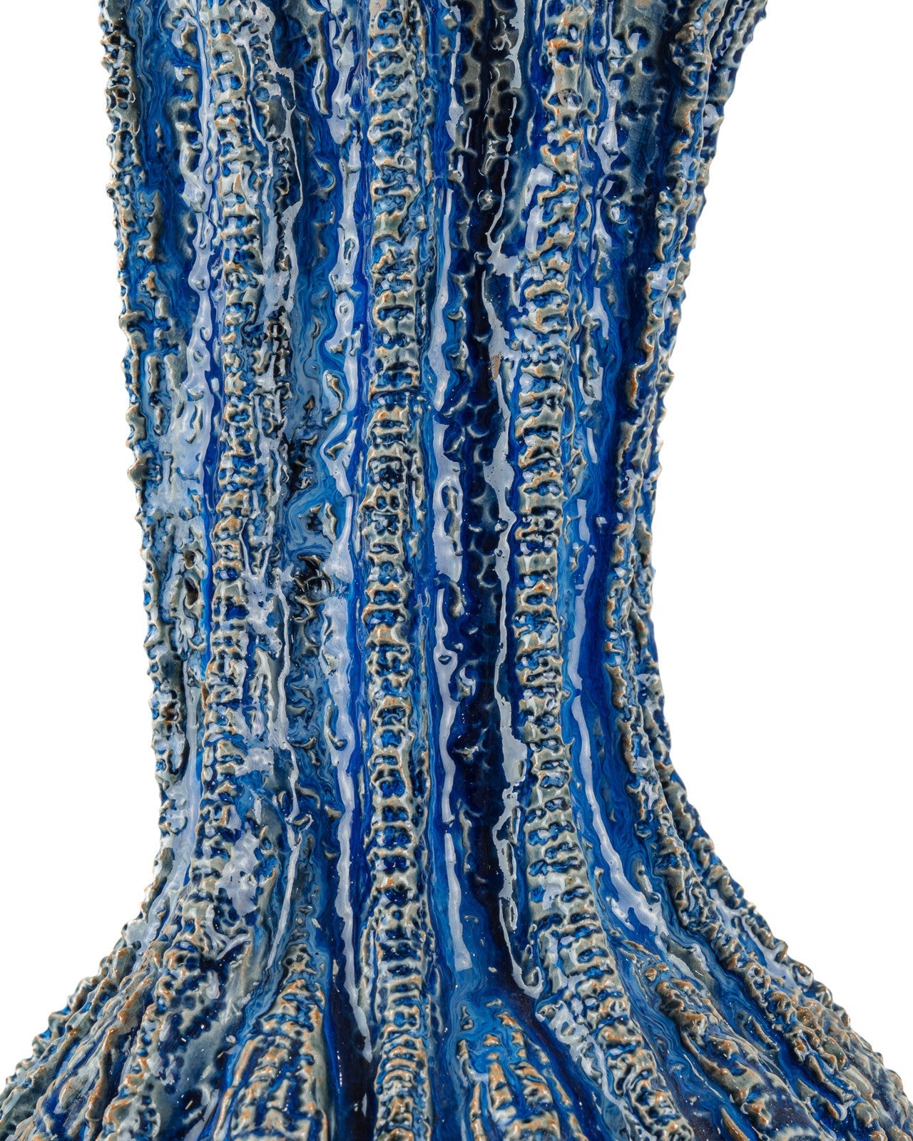 Folios Blue Ceramic Vase