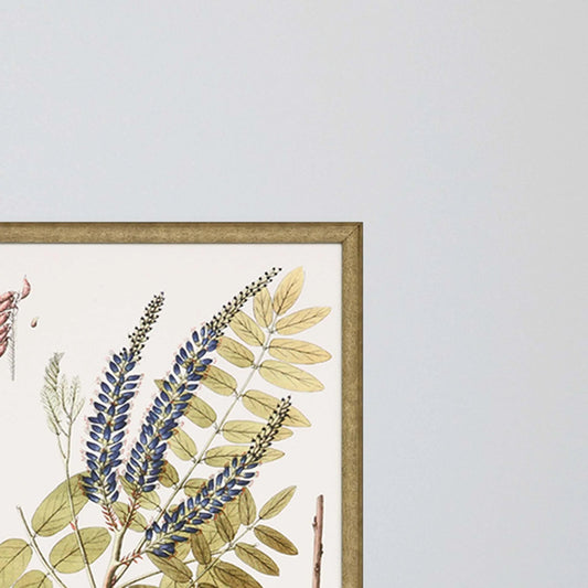 Lacy Leaves Wood Frame Neutral Canvas Art 4PC