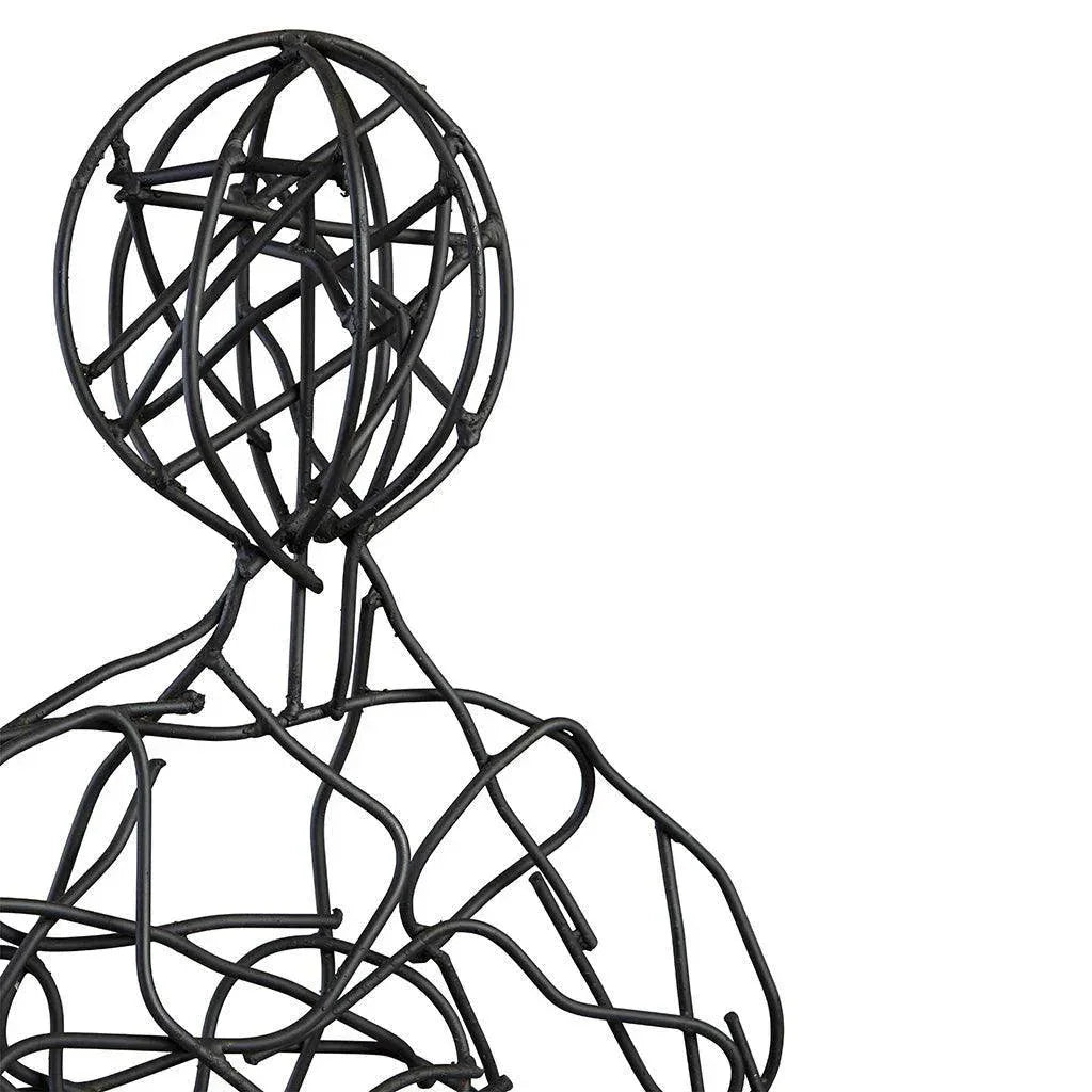 64" Mister Metal Black Sculpture - LOOMLAN - Urbia - Statues & Sculptures