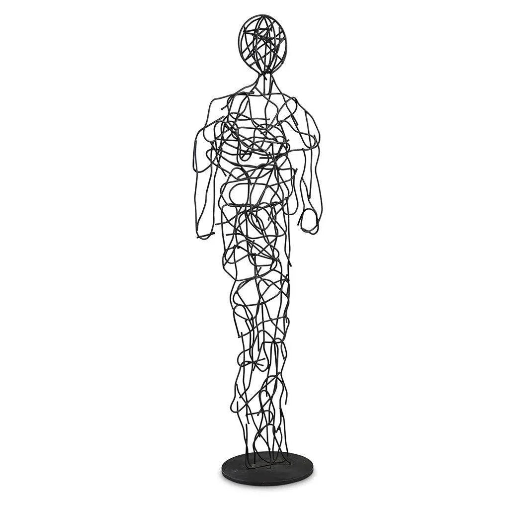 64" Mister Metal Black Sculpture - LOOMLAN - Urbia - Statues & Sculptures