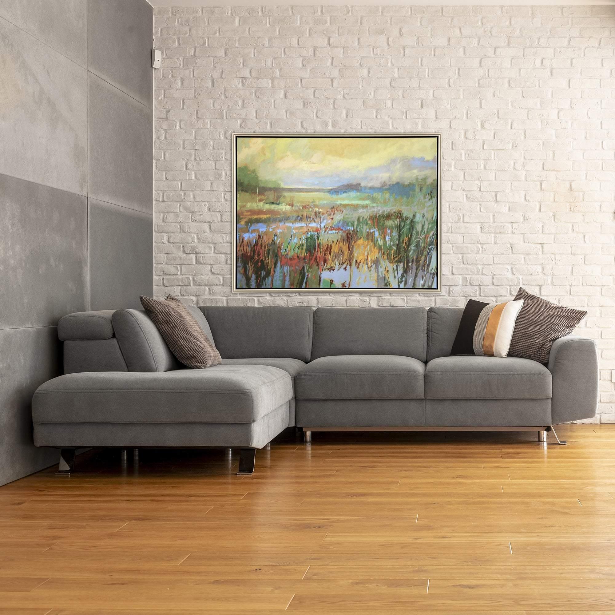 Marsh in May Green Canvas Art