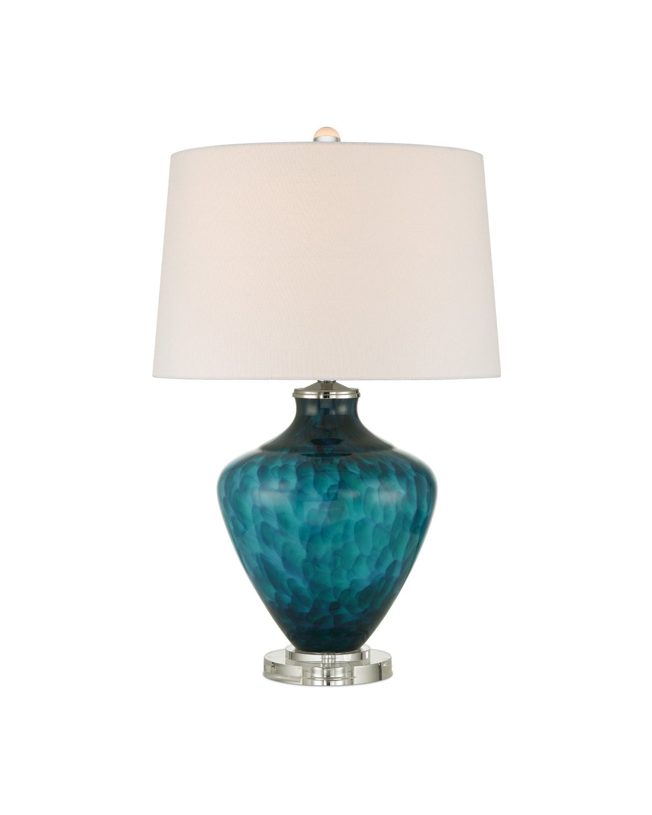 Sapphire Blue Glass Table Lamp