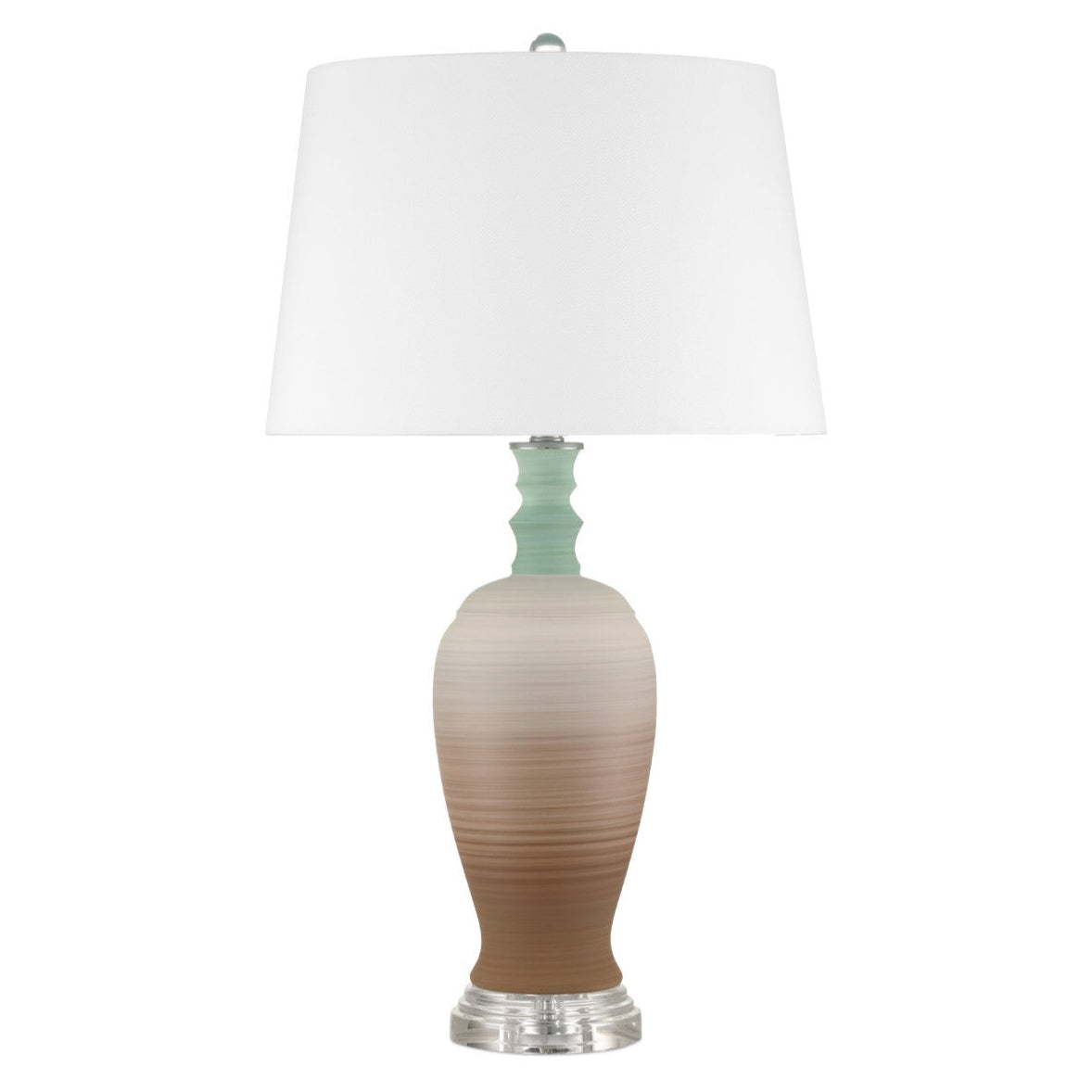 Happy 80's Brown Porcelain Table Lamp