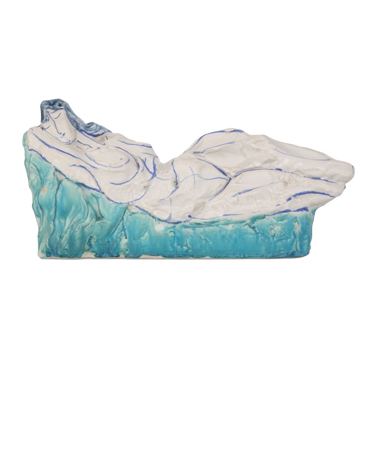 Reclining Porcelain Nude Decorative Sculpture